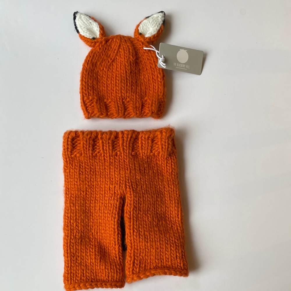 NWT Knit Fox Pants and Hat by The Blueberry Hill